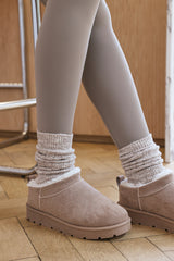 Jalyra Cosy Fur Lined Suede Micro Ankle Snug Mule Boots