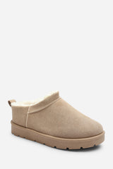 Jalyra Cosy Fur Lined Suede Micro Ankle Snug Mule Boots