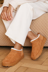 Jalyra Cosy Fur Lined Suede Micro Ankle Snug Mule Boots