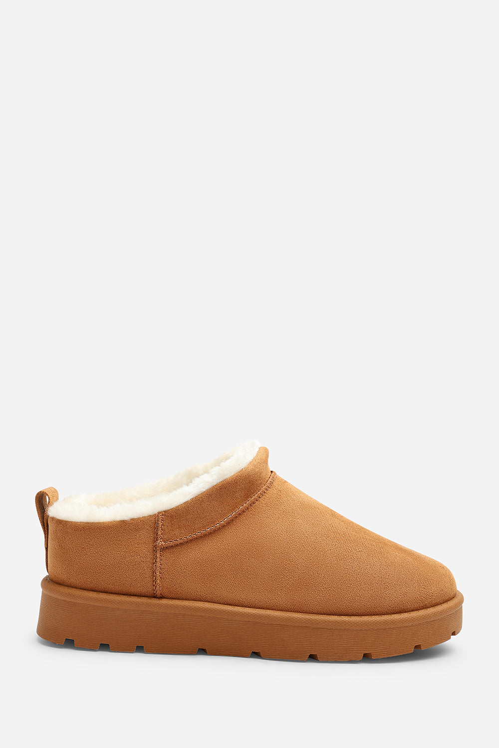 Jalyra Cosy Fur Lined Suede Micro Ankle Snug Mule Boots
