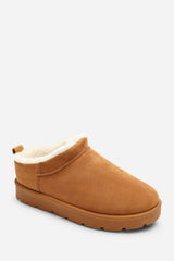 Jalyra Cosy Fur Lined Suede Micro Ankle Snug Mule Boots