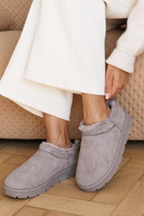 Jalyra Cosy Fur Lined Suede Micro Ankle Snug Mule Boots