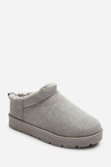 Jalyra Cosy Fur Lined Suede Micro Ankle Snug Mule Boots