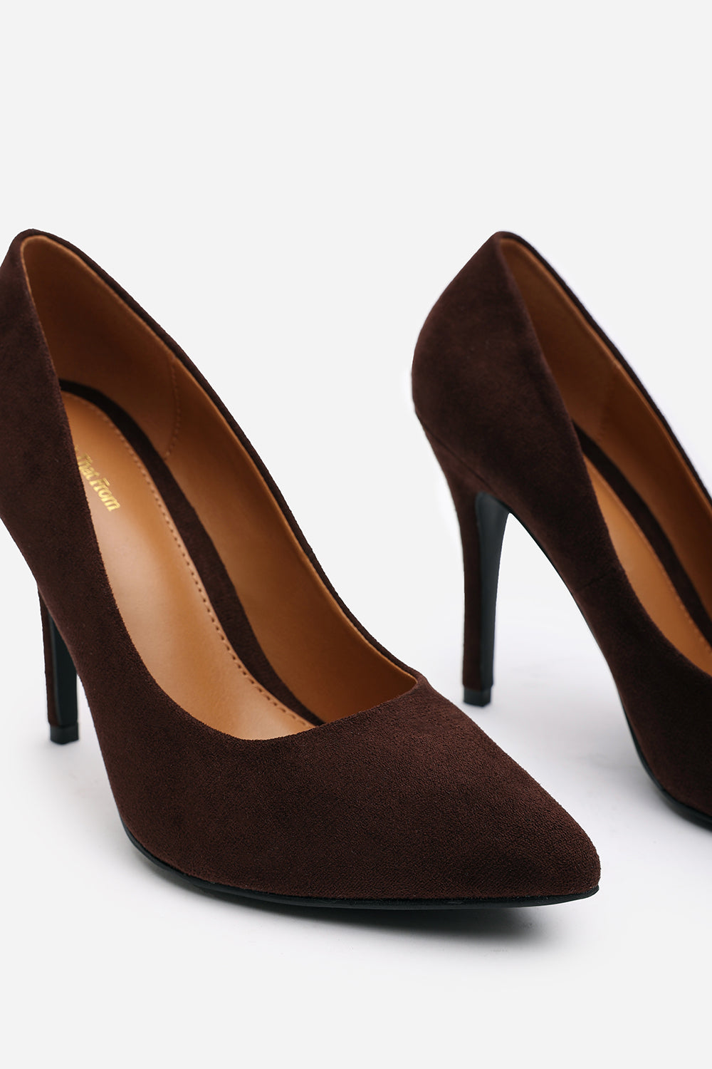Tanith Dark Brown Pointed Toe High Heel Pumps