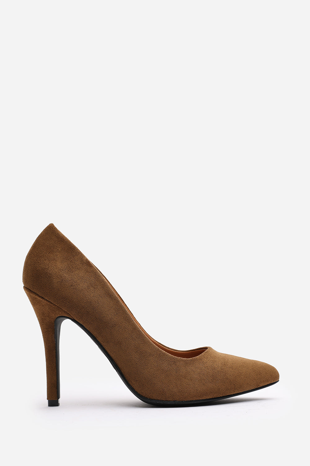 Tanith Khaki Suede Pointed Toe High Heel Pumps