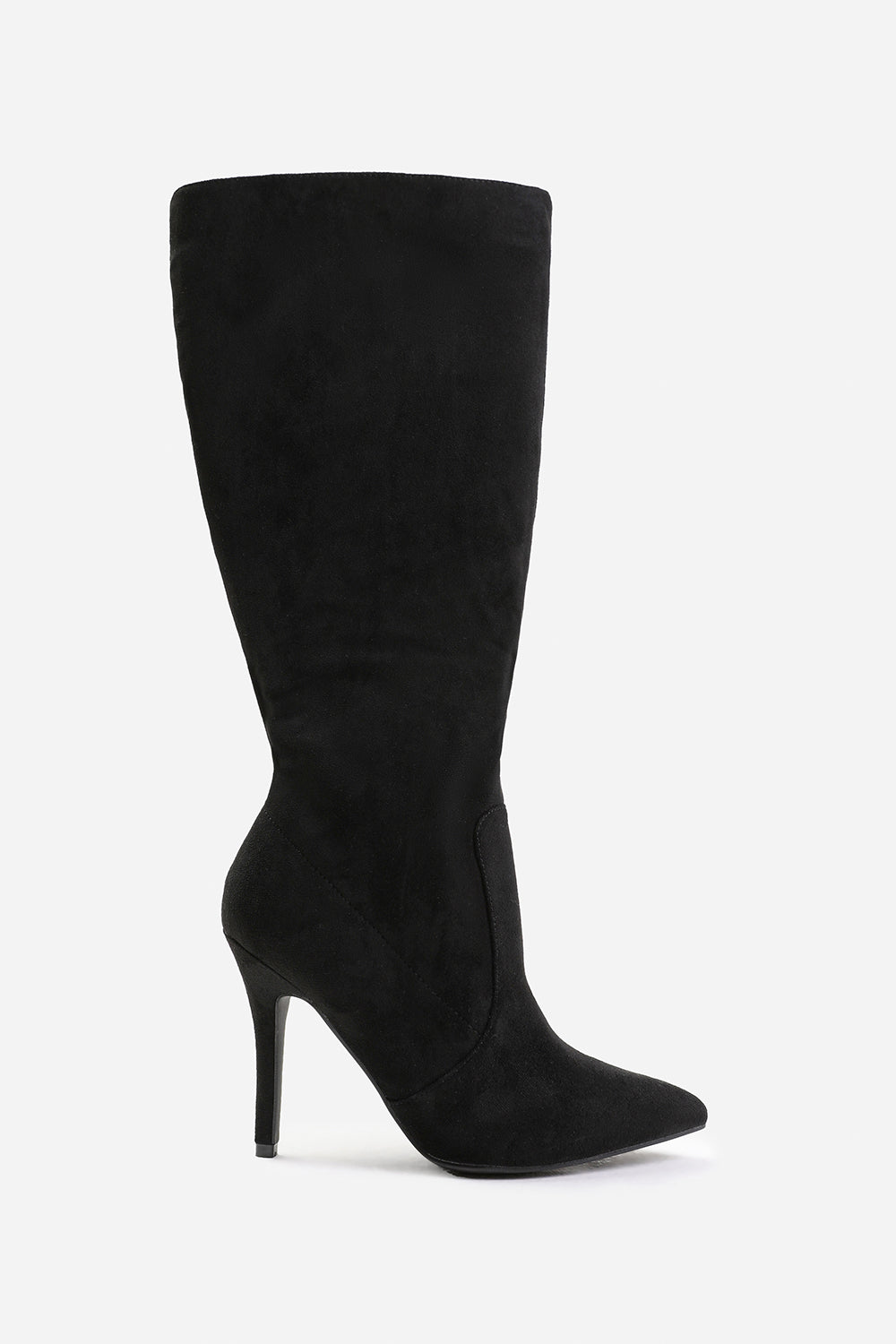 ZOYA HIGH HEEL BOOT IN BLACK SUEDE