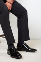 Liam Black Patent Oxford Lace Up Formal Work Shoes