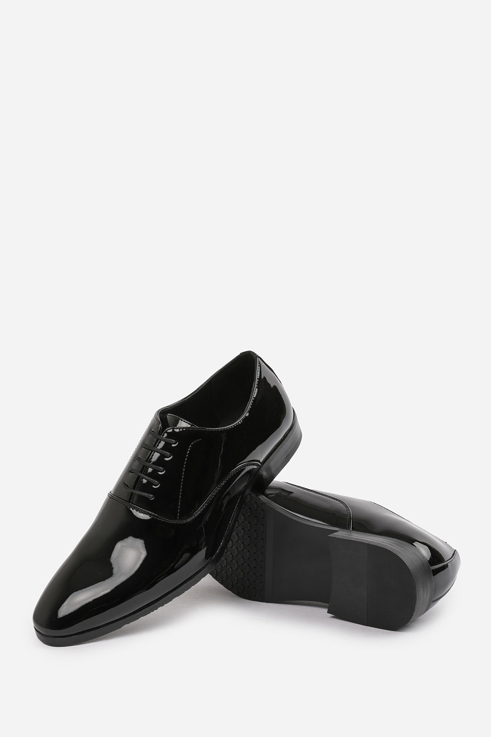 Wynne Black Patent Oxford Formal Lace Up Work Shoes