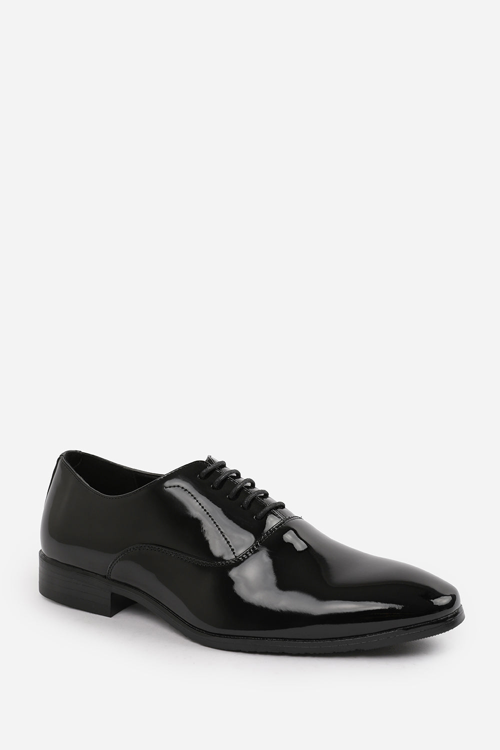Wynne Black Patent Oxford Formal Lace Up Work Shoes