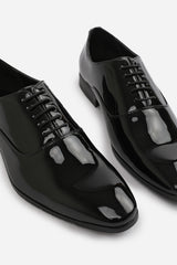 Liam Black Patent Oxford Lace Up Formal Work Shoes