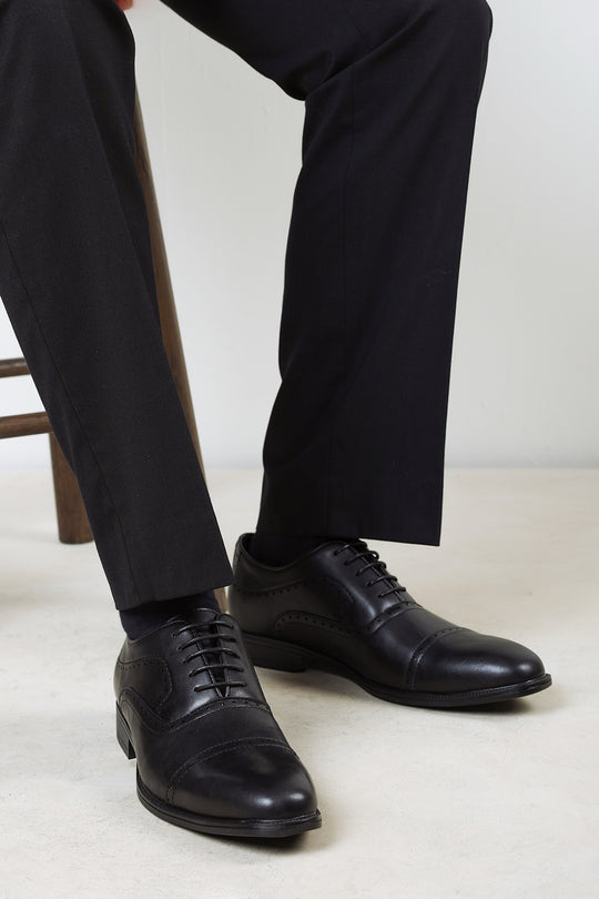 Joe Black Oxford Brogue Detail Lace Up Shoes