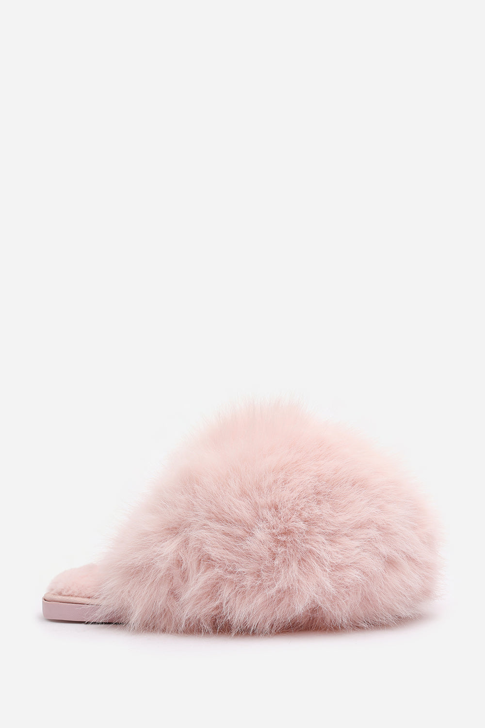 Inez Ultimate Fluffy Pink Faux Fur Mule Slippers