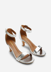Syvane Open Toe Block Heeled Sandals with Adjustable Buckle Strap