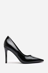 Mireille Black Patent Stilleto Court Heels