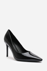 Mireille Black Patent Stilleto Court Heels