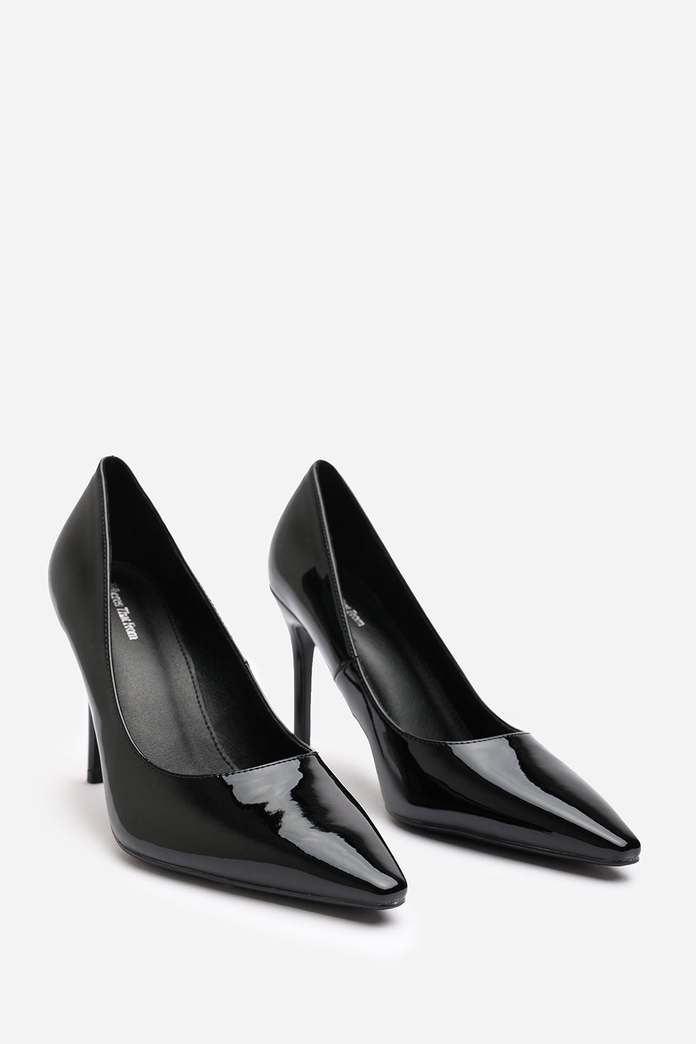 Mireille Black Patent Stilleto Court Heels