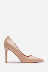 Mireille Mocha Patent Stilleto Court Heels