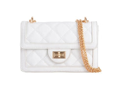 OLA QUILTED CROSS BODY BAG IN WHITE