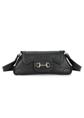 NOVA CROSS BODY BAG WITH BUCKLE DETAIL IN BLACK FAUX LEATHER