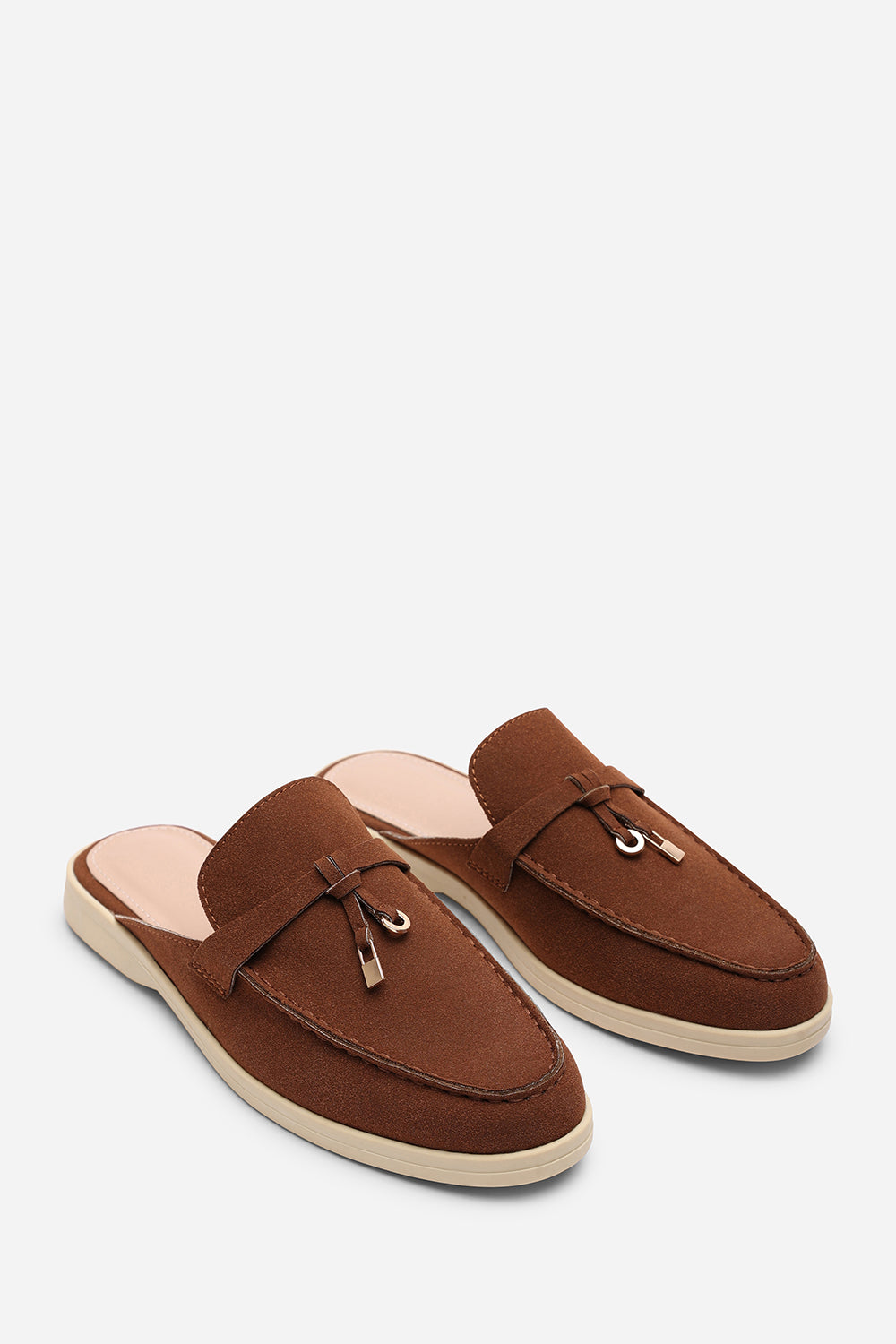 Twilight Flat Slip On Loafer With Tassel Detail In Brown