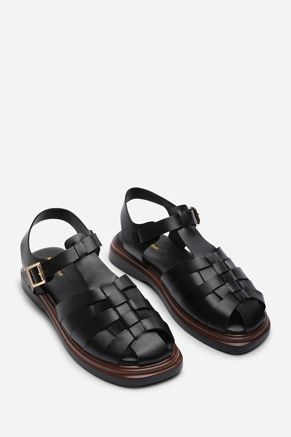 Chime Fisherman Flatform Black Sandal