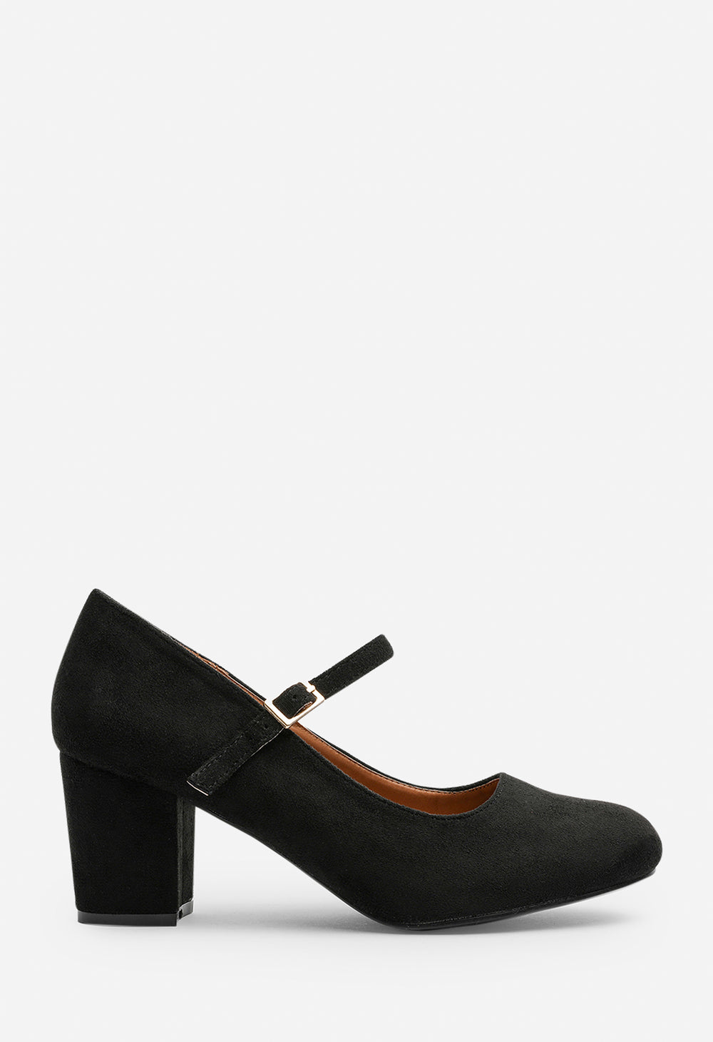 Terixa Round Toe Mary Jane Block Heeled Court Shoes