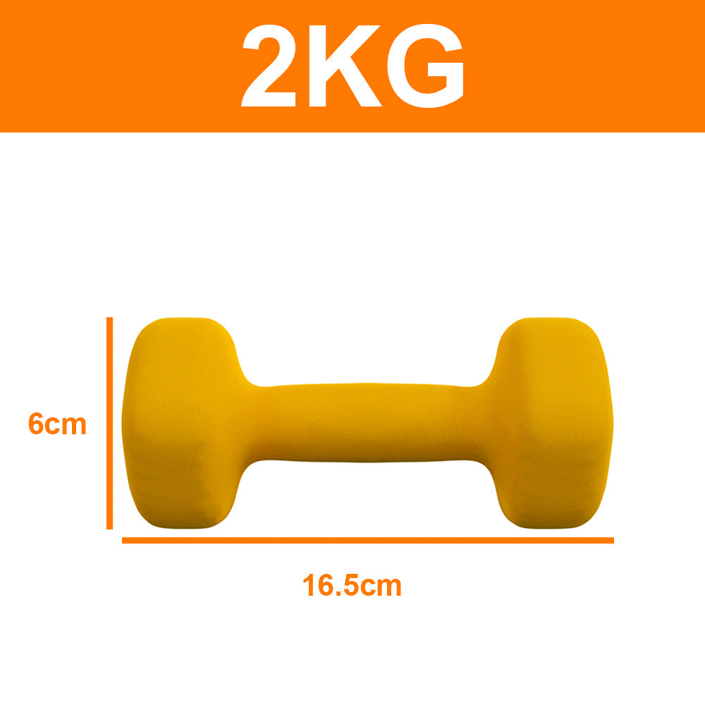 2KG PAIR NEOPRENE HEX DUMBELL