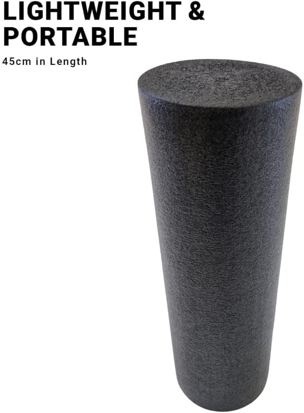 BLACK 45CM YOGA FOAM ROLLER