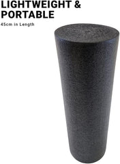 BLACK 45CM YOGA FOAM ROLLER