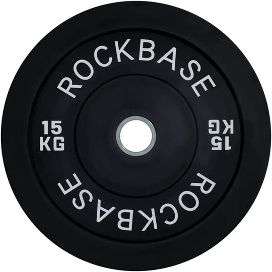 15KG PAIR OLYMPIC BUMPER WEIGHT PLATES CAST IRON COATED SET