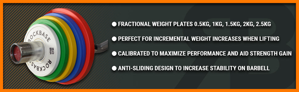 0.5KG PAIR OLYMPIC FRACTIONAL CHANGE WEIGHT PLATES SET