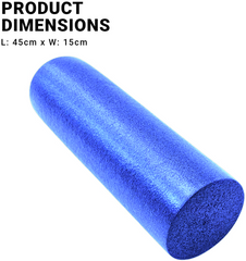BLUE 45CM YOGA FOAM ROLLER
