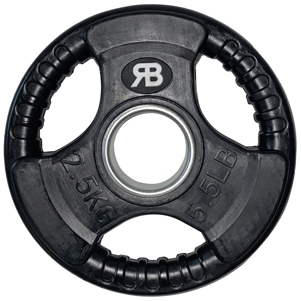 2.5KG PAIR OLYMPIC CAST IRON TRI GRIP WEIGHT PLATES SET