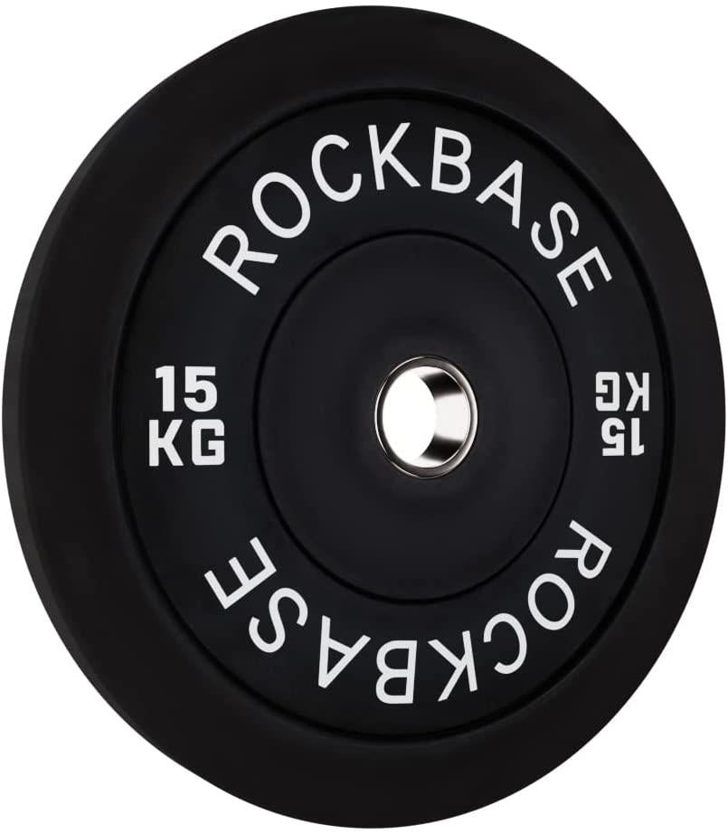 15KG PAIR OLYMPIC BUMPER WEIGHT PLATES CAST IRON COATED SET