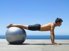 SILVER 65CM ANTI BURST YOGA SWISS BALL WITH PUMP